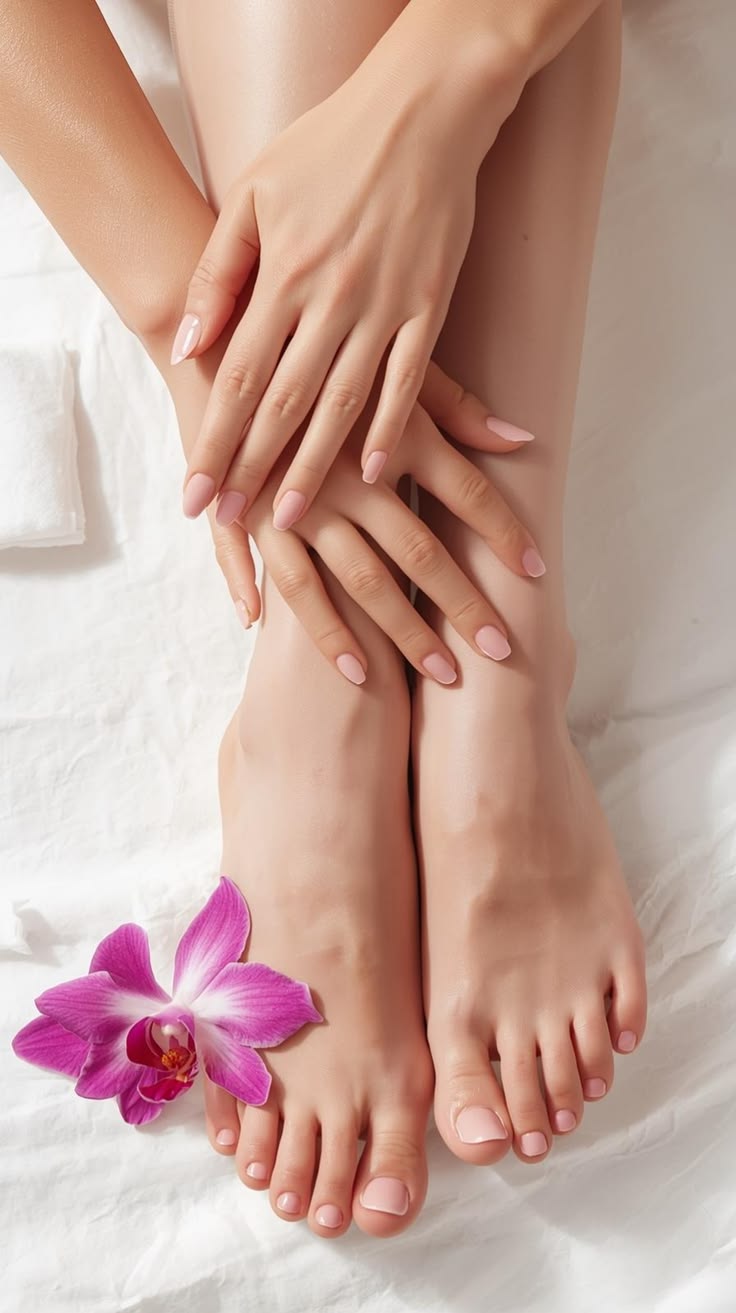 Fabiana Torres realizando atendimento de manicure